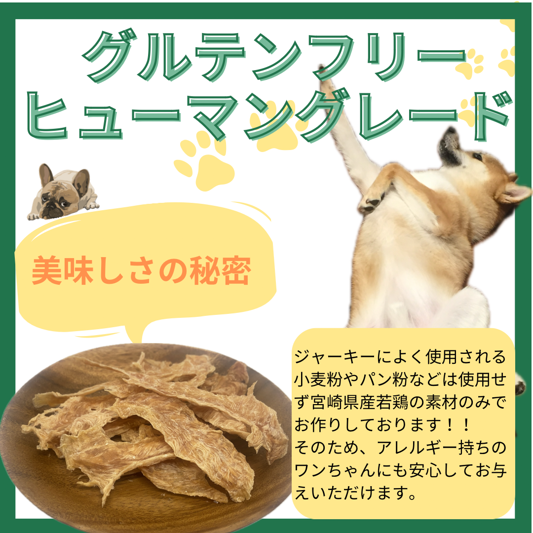 宮崎県産若鶏ささみじゃーきー【国産・無添加・手作り】