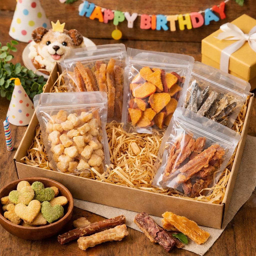 犬の誕生日に選ばれるおやつとは？無添加ギフトの魅力 🎂🐶